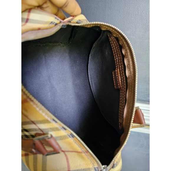 BURBERRY HAYMARKET CHECK BOSTON BAG Vintage - Picture 12 of 12